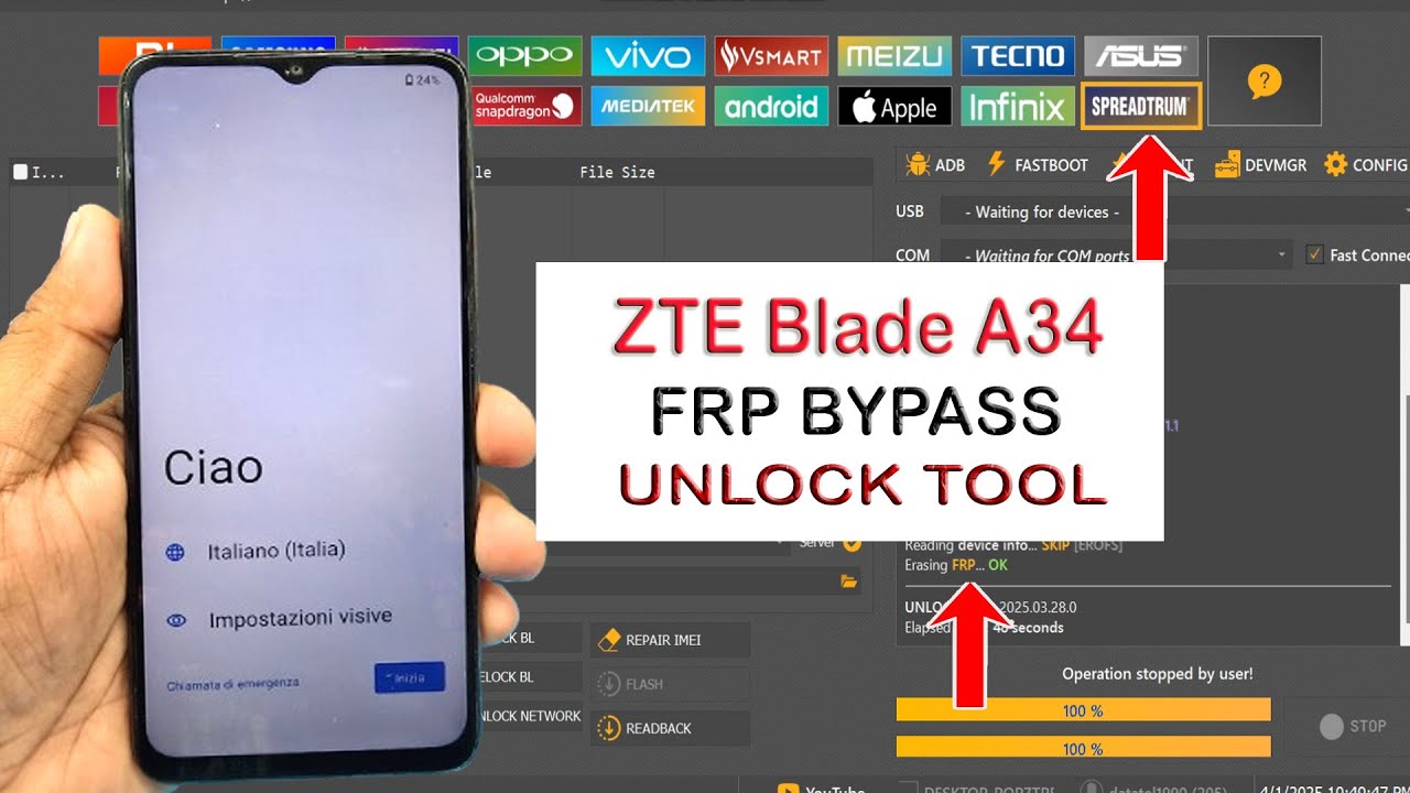 Discover how to bypass FRP and unlock the ZTE Blade A34 with this amazing tool! Discover how to bypass FRP and unlock the ZTE Blade A34 with this amazing tool!