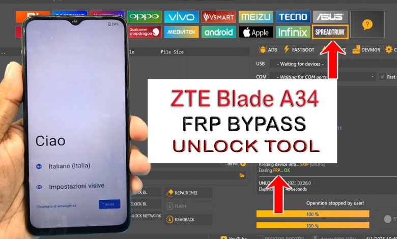 Discover how to bypass FRP and unlock the ZTE Blade A34 with this amazing tool! Discover how to bypass FRP and unlock the ZTE Blade A34 with this amazing tool!