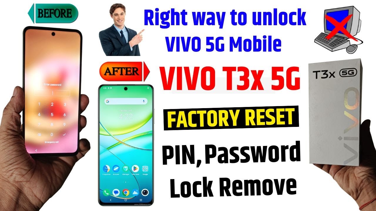Vivo T3x 5g Unlock – Without Pc | Vivo T3x Hard Reset | Vivo T3x 5g Unlock – Without Pc | Vivo T3x Hard Reset |