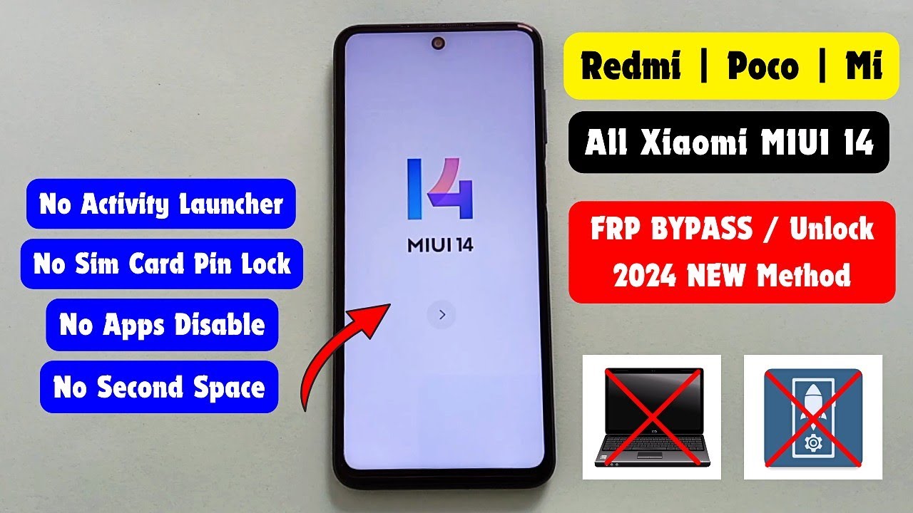 Xiaomi/Redmi/Mi/POCO (MIUI 14) FRP Bypass/Unlock 2024 Xiaomi/Redmi/Mi/POCO (MIUI 14) FRP Bypass/Unlock 2024