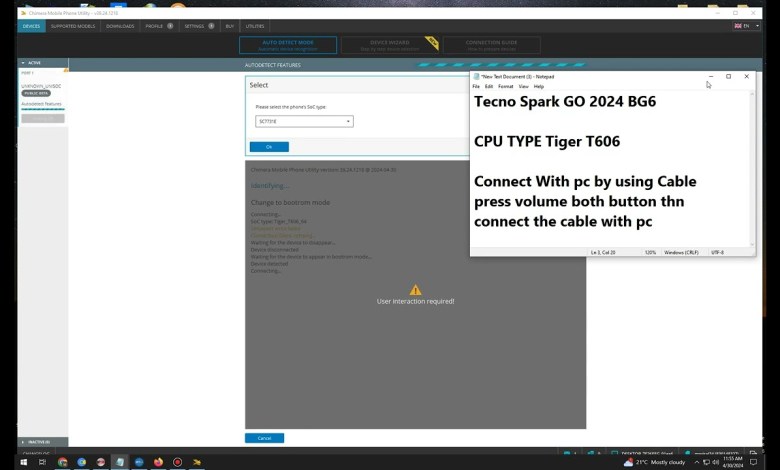 Tecno Spark Go 2024 BG6 FRP Remove With ChimeraTool Tecno Spark Go 2024 BG6 FRP Remove With ChimeraTool