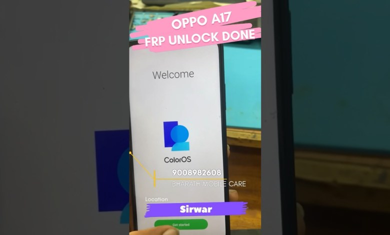 Oppo A17 Frp unlock done here Oppo A17 Frp unlock done here