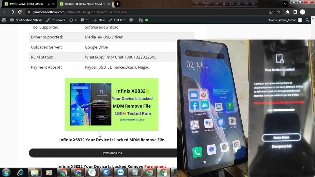 Infinix Hot 30 5G X6832 MDM Lock Remove File Infinix Hot 30 5G X6832 MDM Lock Remove File