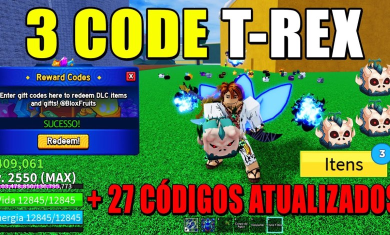 3 NEW T-REX FRUIT CODES IN BLOX FRUITS + 27 3 NEW T-REX FRUIT CODES IN BLOX FRUITS + 27