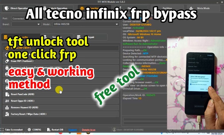 All infinix tecno frp bypass one click | tft unlock All infinix tecno frp bypass one click | tft unlock