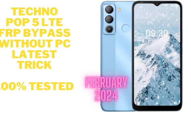 Techno Pop 5 LTE FRP bypass/Google Account Unlock 2024 Techno Pop 5 LTE FRP bypass/Google Account Unlock 2024