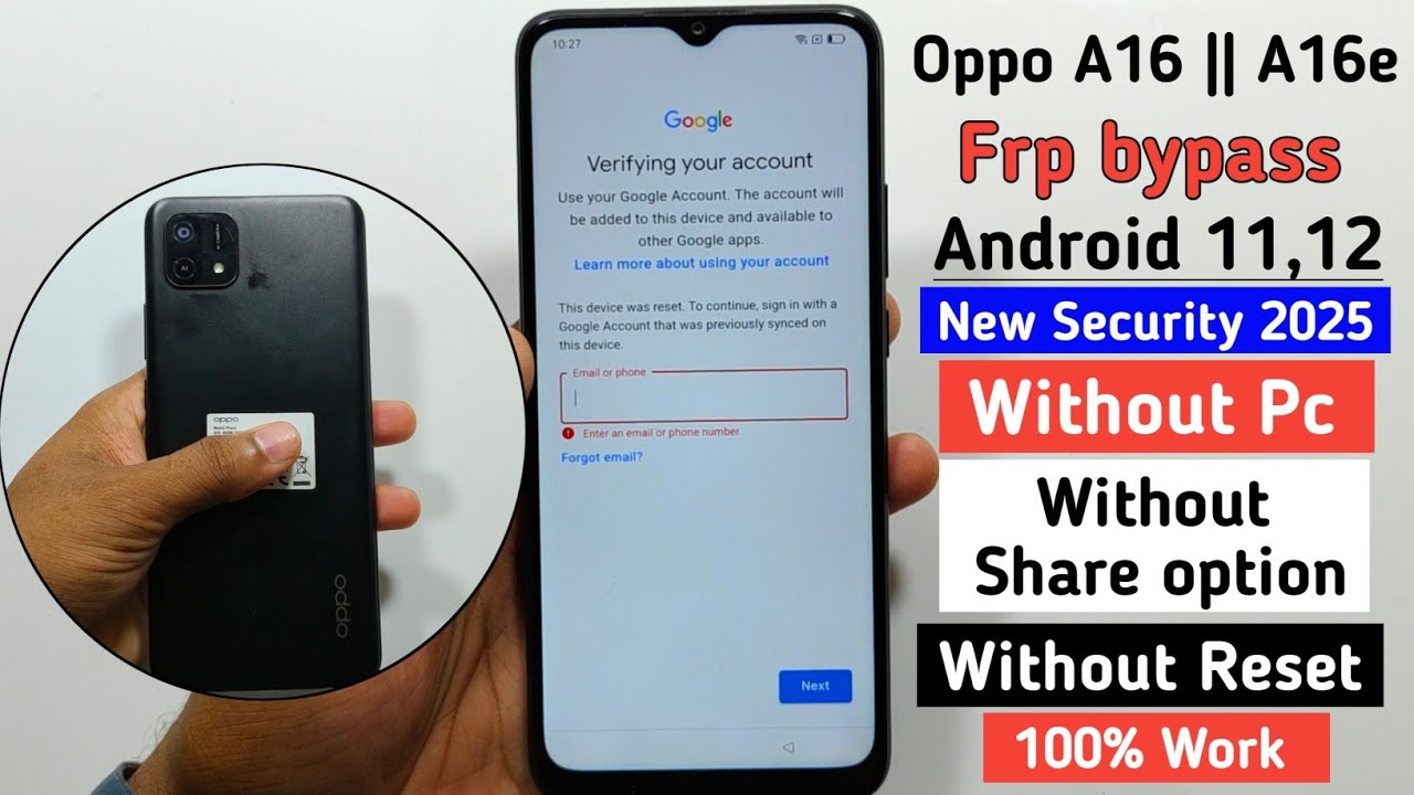 Unlocking Secrets: Bypass FRP on Oppo A16 with Android 11! Unlocking Secrets: Bypass FRP on Oppo A16 with Android 11!