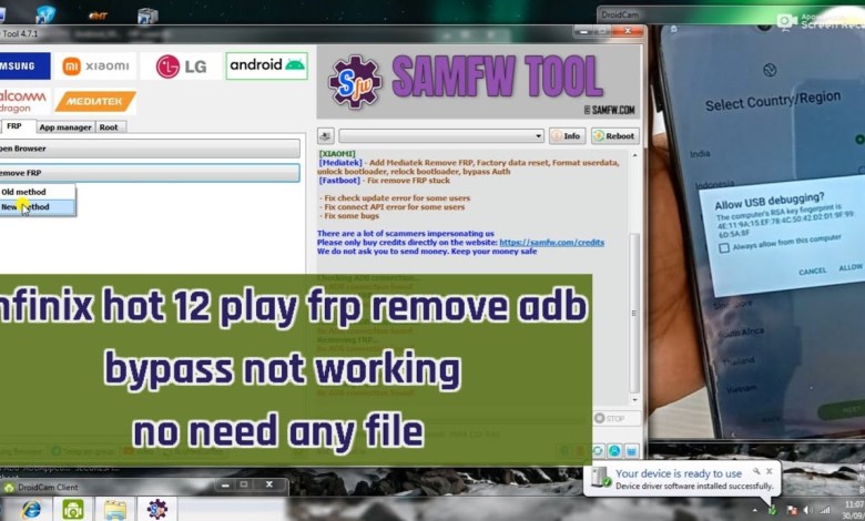 infinix hot 12 play frp remove one click adb enable usb infinix hot 12 play frp remove one click adb enable usb