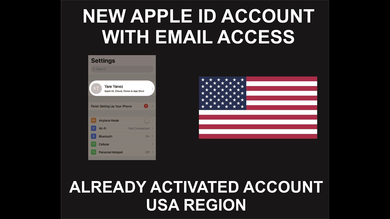 New Apple ID Account With Email, USA Account, Already New Apple ID Account With Email, USA Account, Already