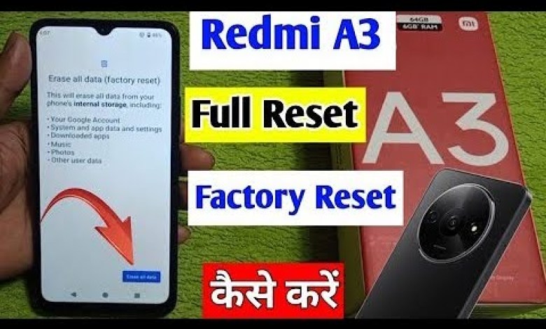How to hard reset Redmi A3 mobile/how to hard reset How to hard reset Redmi A3 mobile/how to hard reset
