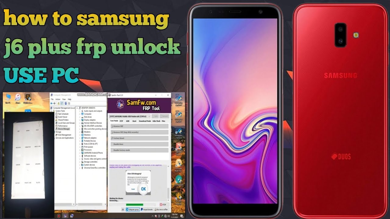 how to Samsung j6 Plus frp unlock use PC how to Samsung j6 Plus frp unlock use PC