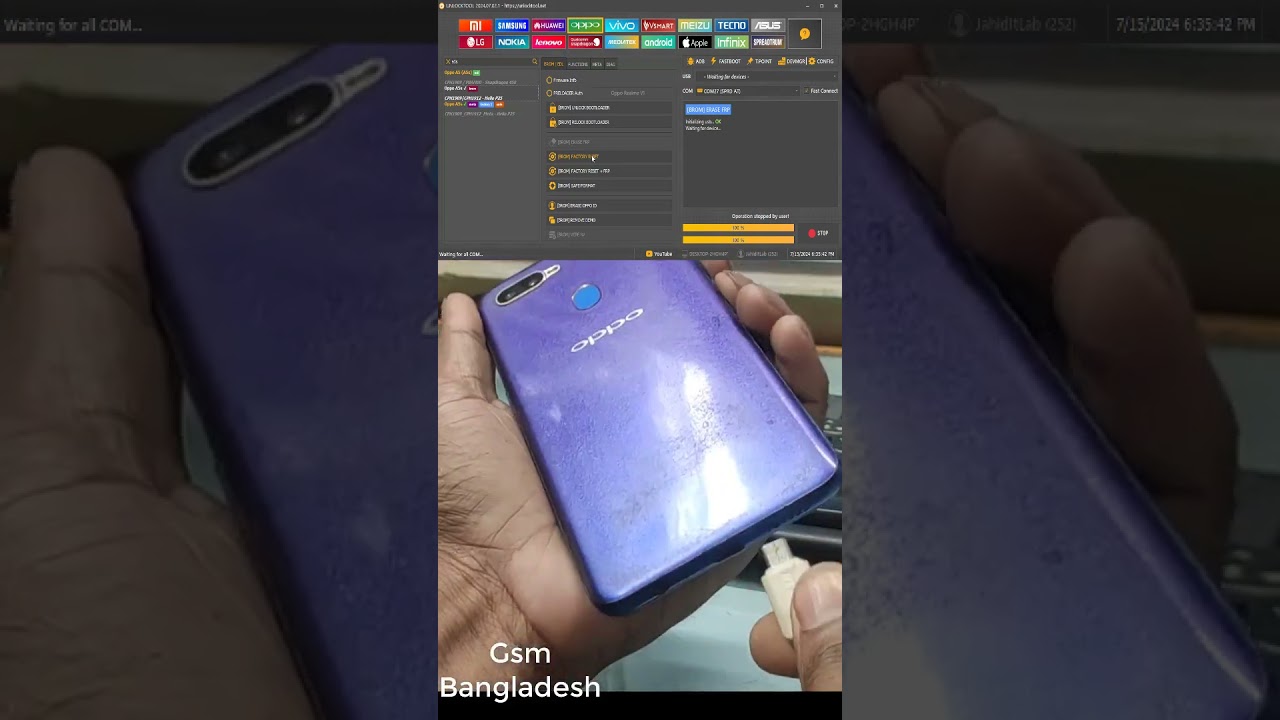 Oppo A5s Frp Unlock || Just One Click By Unlock Tool Oppo A5s Frp Unlock || Just One Click By Unlock Tool