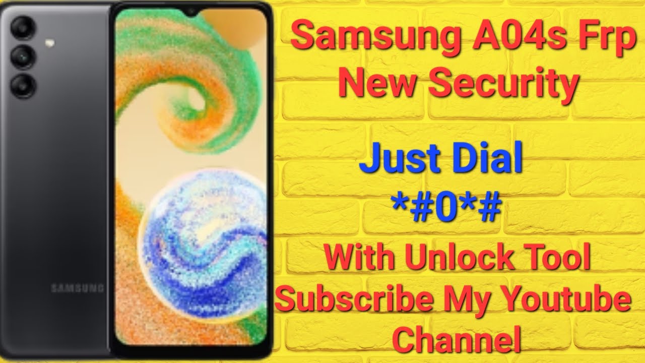 Samsung A04s Frp Bypass|New Security| With Unlock Tool Samsung A04s Frp Bypass|New Security| With Unlock Tool