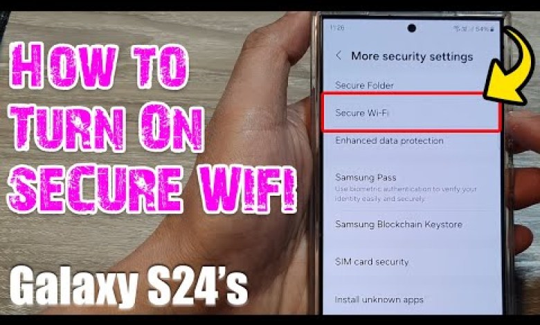 Galaxy S24/S24+/Ultra: How to Turn On SECURE WIFI Galaxy S24/S24+/Ultra: How to Turn On SECURE WIFI