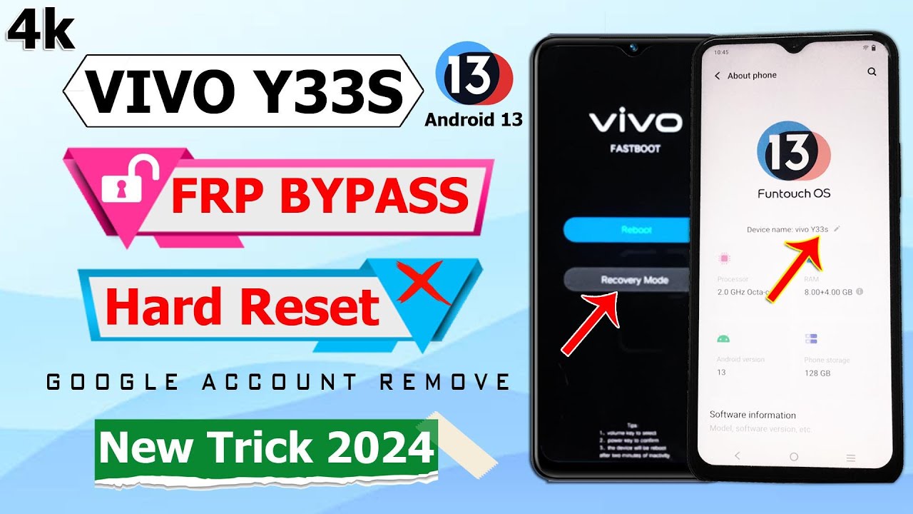VIVO Y33s Hard Reset FRP Bypass Android 13 VIVO Y33s VIVO Y33s Hard Reset FRP Bypass Android 13 VIVO Y33s