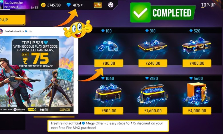 Mega Offer 75 Rs Discount Free Fire Max | Diamond Mega Offer 75 Rs Discount Free Fire Max | Diamond
