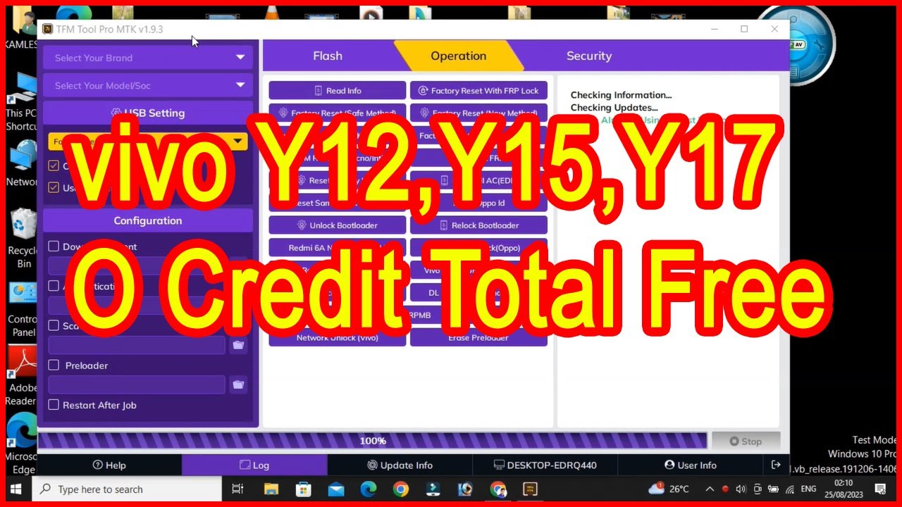 vivo Y12, Y15, Y17, MTK CPU unlock how to use tfm tool vivo Y12, Y15, Y17, MTK CPU unlock how to use tfm tool