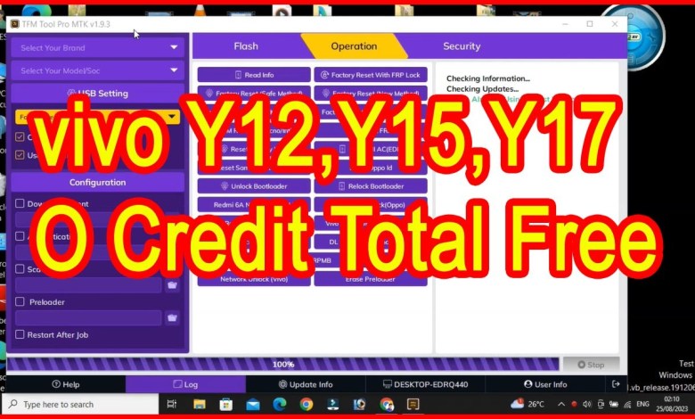 vivo Y12, Y15, Y17, MTK CPU unlock how to use tfm tool vivo Y12, Y15, Y17, MTK CPU unlock how to use tfm tool