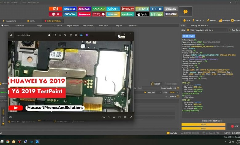 Huawei Y6 (2019) Hard Reset By Unlocktool Via Testpoint Huawei Y6 (2019) Hard Reset By Unlocktool Via Testpoint