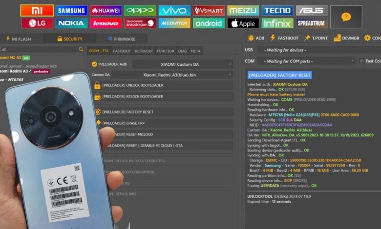 Redmi A3 Blue MT6765 Unlocktool Preloader mode FRP Redmi A3 Blue MT6765 Unlocktool Preloader mode FRP