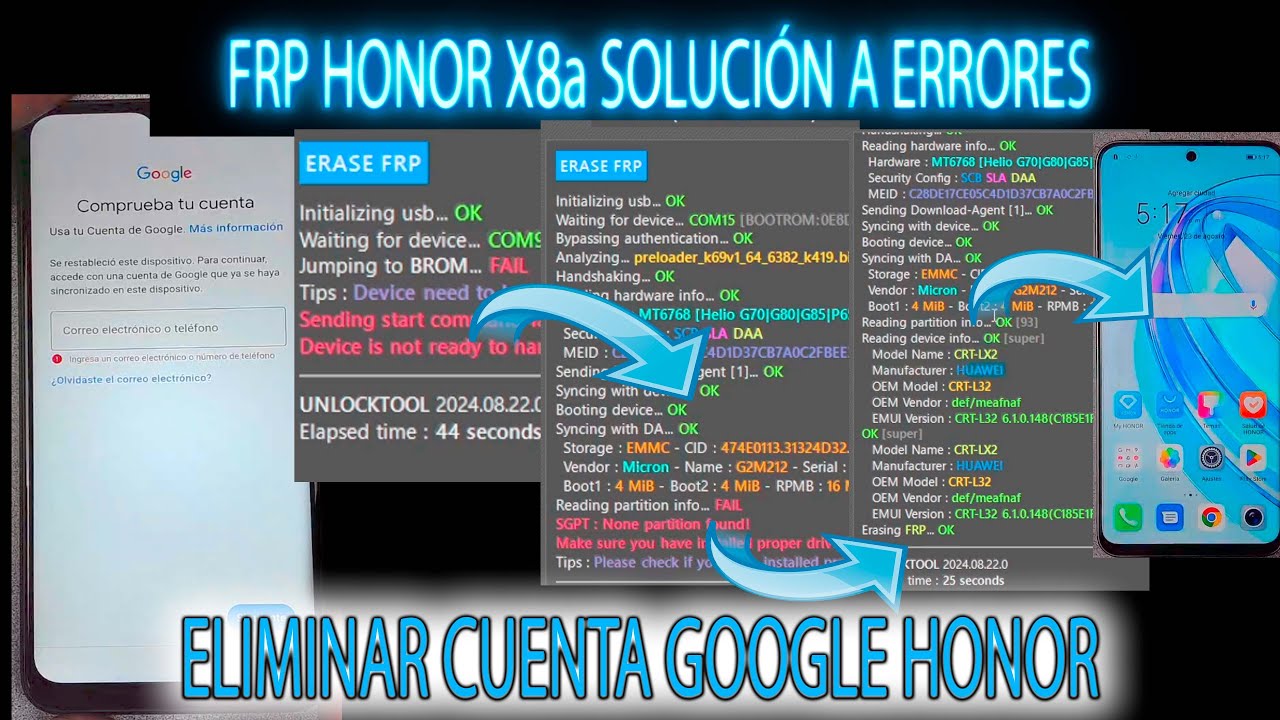 FRP HONOR X8a REMOVE GOOGLE ACCOUNT SOLUTION DETAILS FRP HONOR X8a REMOVE GOOGLE ACCOUNT SOLUTION DETAILS
