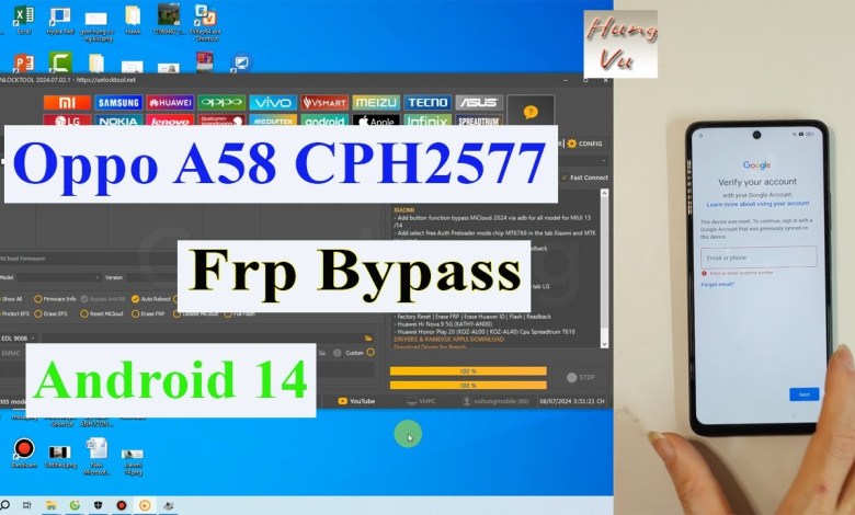 Oppo A58 CPH2577 Frp bypass Android 14 with unlocktool Oppo A58 CPH2577 Frp bypass Android 14 with unlocktool