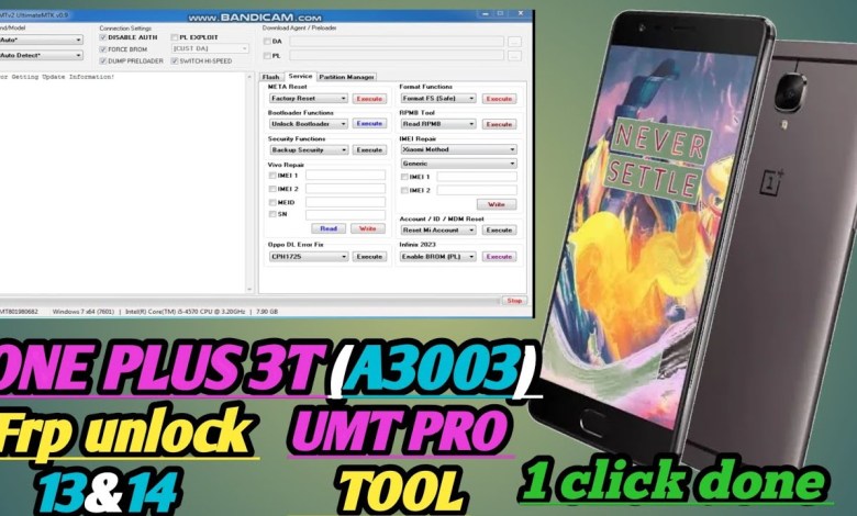 One plus 3T (A3003) FRP unlock via UMT tool !! one plus One plus 3T (A3003) FRP unlock via UMT tool !! one plus