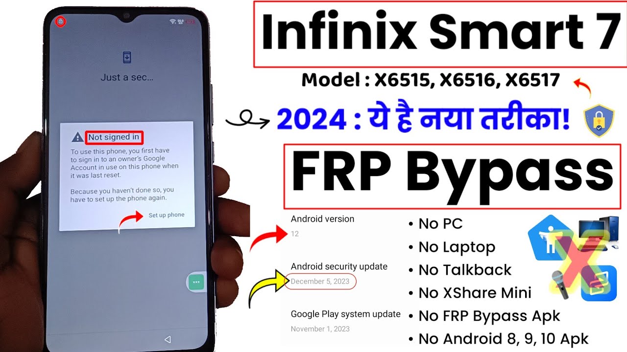 Infinix Smart 7 FRP Bypass Android 12 Latest Update | Infinix Smart 7 FRP Bypass Android 12 Latest Update |