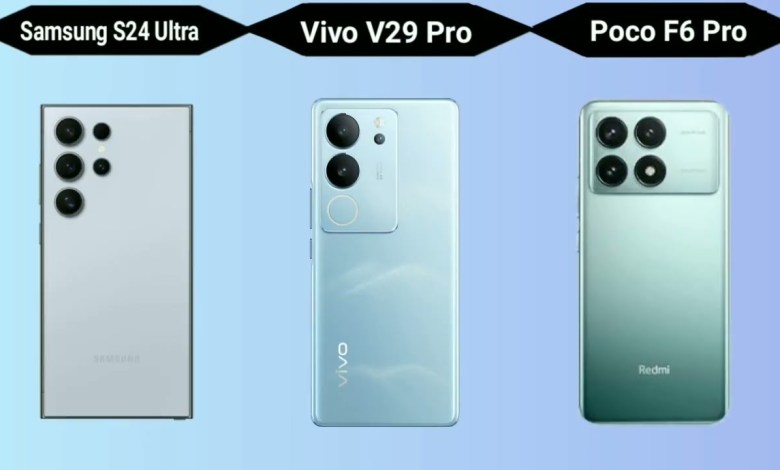 Poco F6 Pro Vs Samsung S24 Ultra Vs Vivo V29 Pro | Poco F6 Pro Vs Samsung S24 Ultra Vs Vivo V29 Pro |