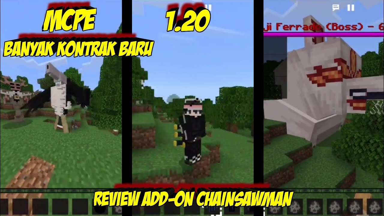 Showcase Add-on ChainsawMan v1.20 MCPE Minecraft Showcase Add-on ChainsawMan v1.20 MCPE Minecraft