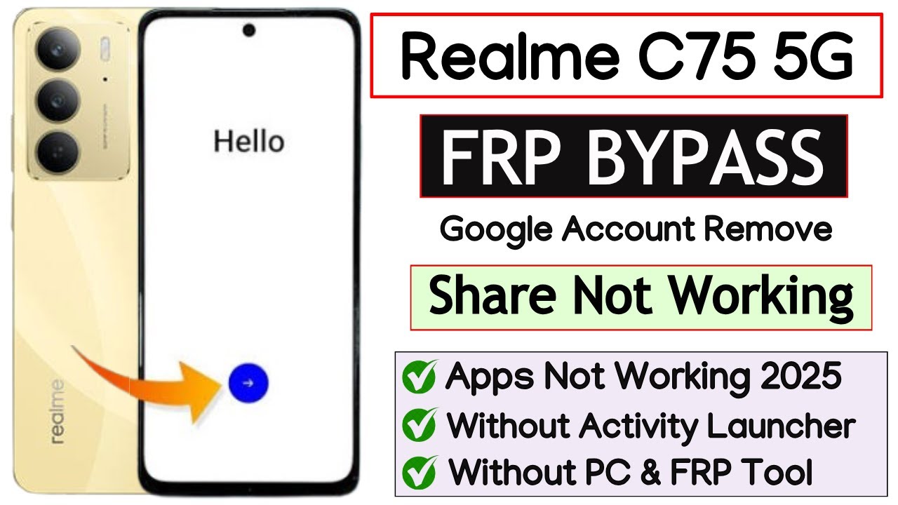 Unlocking Secrets: How to Bypass the Google Account Lock on Realme C75 5G! Unlocking Secrets: How to Bypass the Google Account Lock on Realme C75 5G!