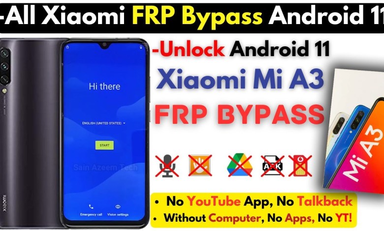 Unlock Xiaomi Mi A3 Frp Bypass Without PC -Unlock All Unlock Xiaomi Mi A3 Frp Bypass Without PC -Unlock All