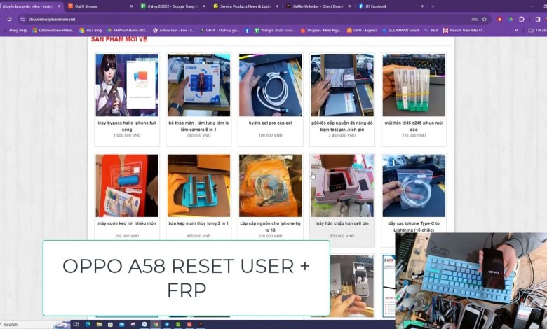 OPPO A58 RESET USER + FRP SLOW OPPO A58 RESET USER + FRP SLOW