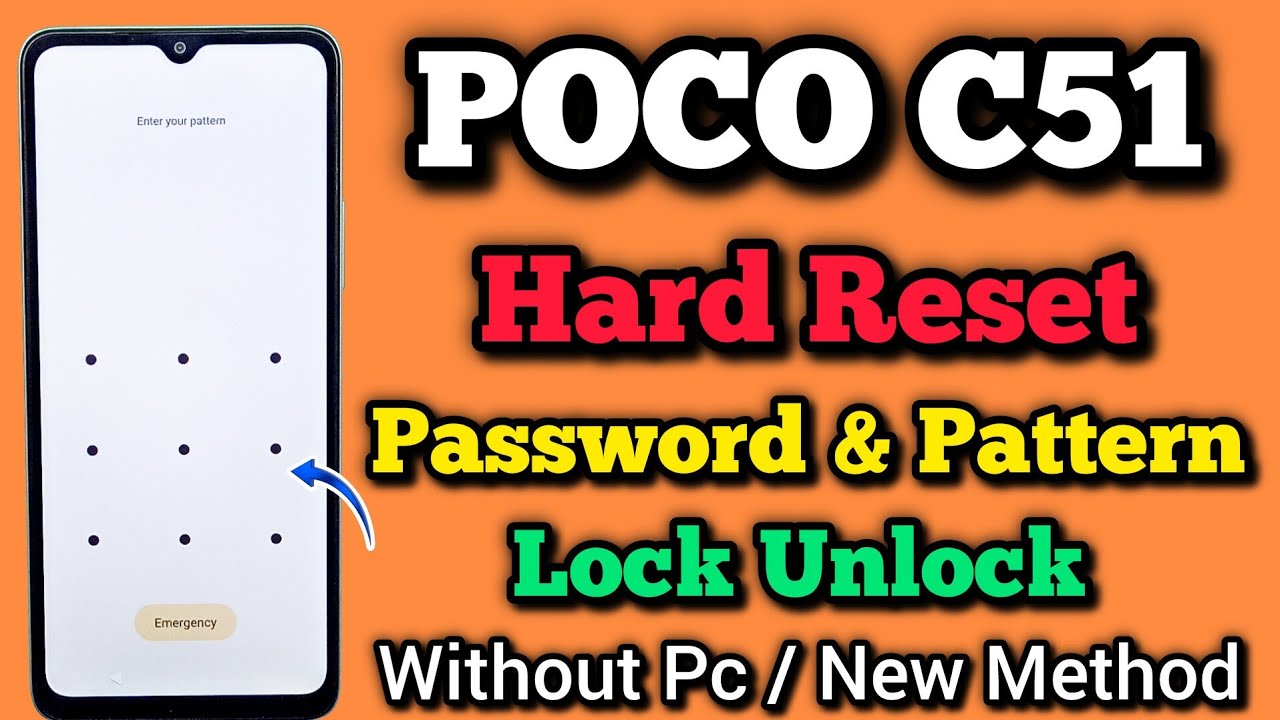 Xiaomi Poco C51 || Factory Data Reset || Pattern Remove Xiaomi Poco C51 || Factory Data Reset || Pattern Remove