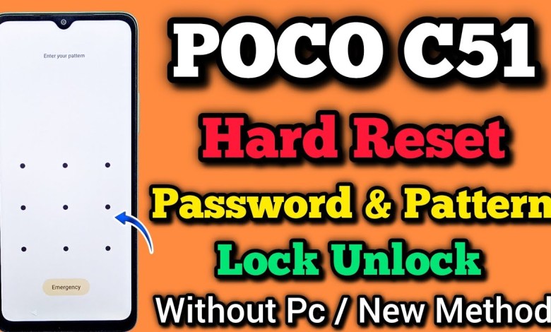 Xiaomi Poco C51 || Factory Data Reset || Pattern Remove Xiaomi Poco C51 || Factory Data Reset || Pattern Remove