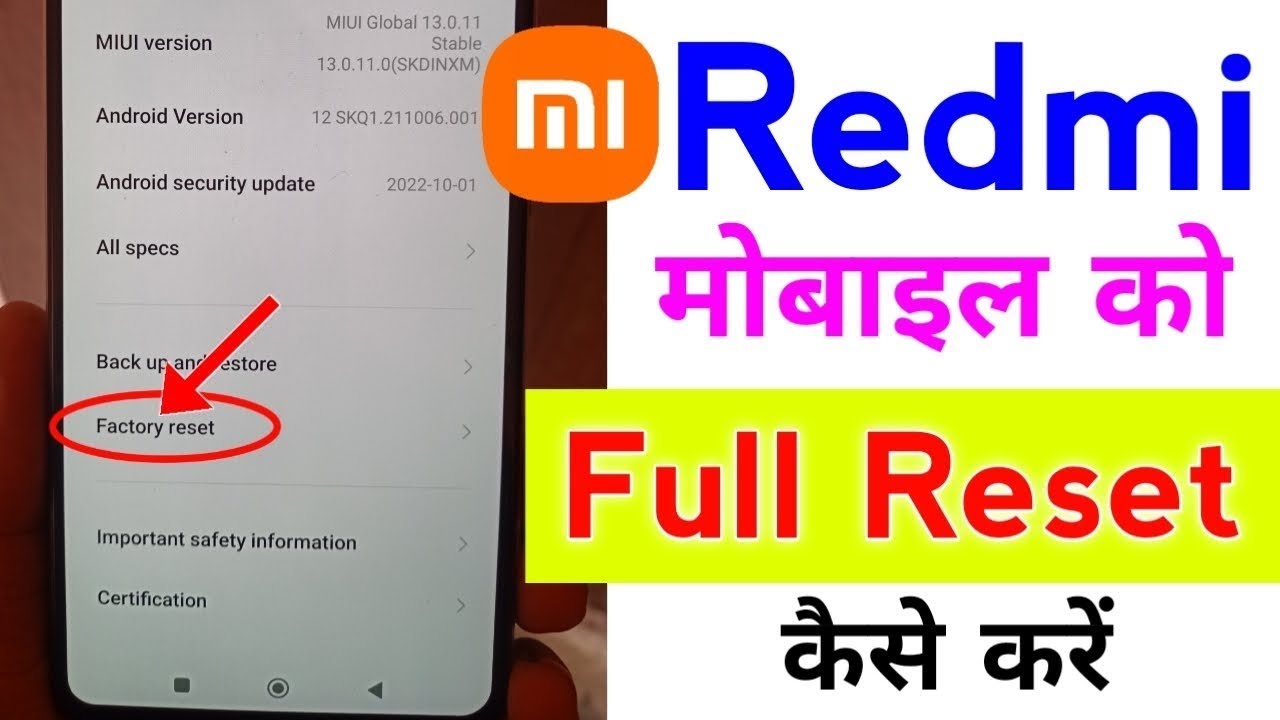 Redmi Phone ko Full Reset kaise kare | How to factory Redmi Phone ko Full Reset kaise kare | How to factory