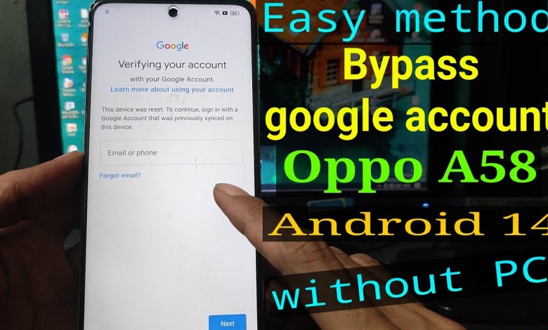 Oppo A58 google account bypass || FRP Bypass Oppo A58 Oppo A58 google account bypass || FRP Bypass Oppo A58