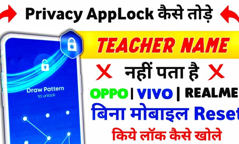 If you don’t know the teacher’s name then how to open the privacy lock If you don’t know the teacher’s name then how to open the privacy lock