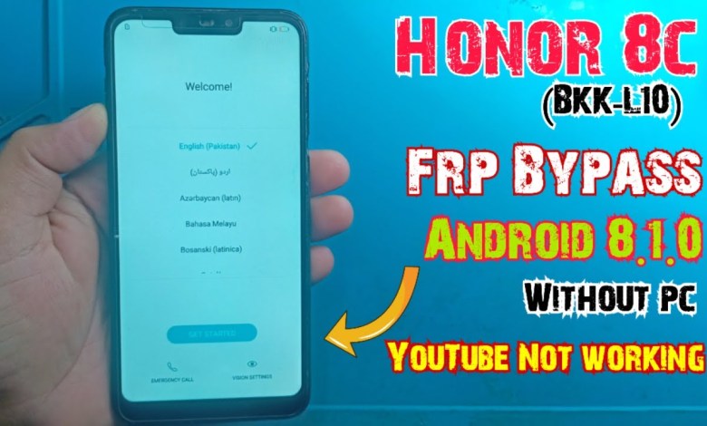 Huawei Honor 8c Frp bypass | Honor 8c Android 8.1.0 frp Huawei Honor 8c Frp bypass | Honor 8c Android 8.1.0 frp