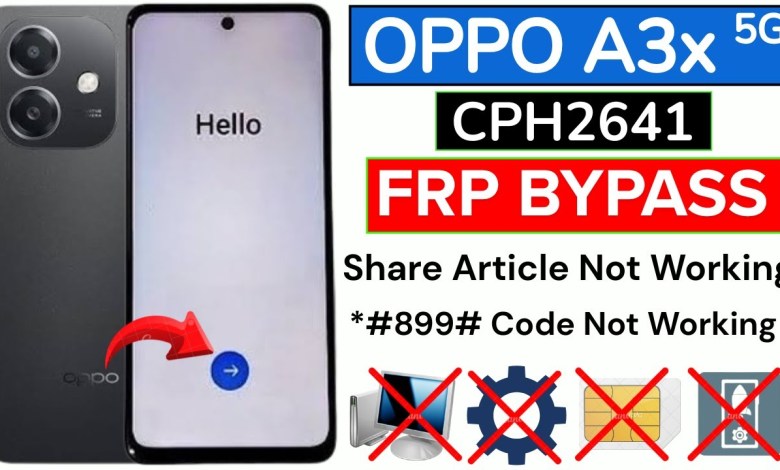 Unlocking Secrets: How to Bypass FRP on Oppo A3x 5G with Android 14/15! Unlocking Secrets: How to Bypass FRP on Oppo A3x 5G with Android 14/15!