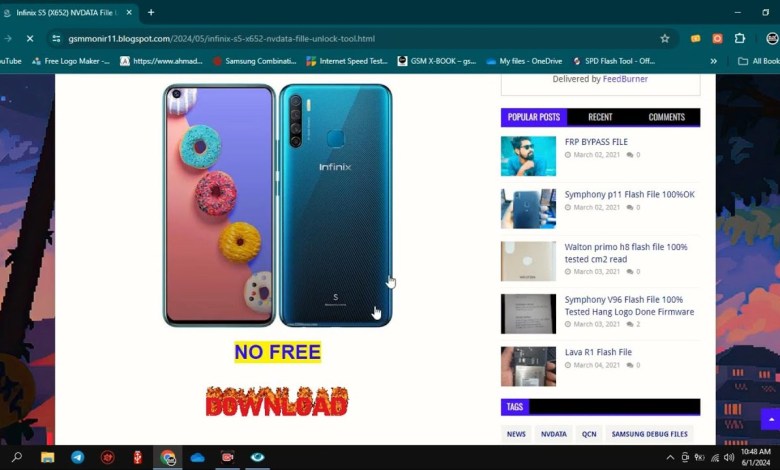 Infinix S5 (X652) NVDATA Fille Unlock Tool #gsmakd Infinix S5 (X652) NVDATA Fille Unlock Tool #gsmakd