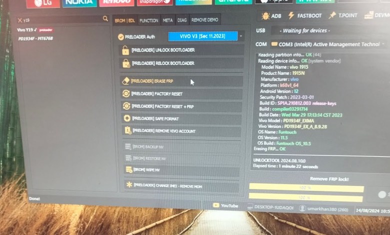 vivo y19 pd1915 frp bypass with unlocktool vivo y19 pd1915 frp bypass with unlocktool