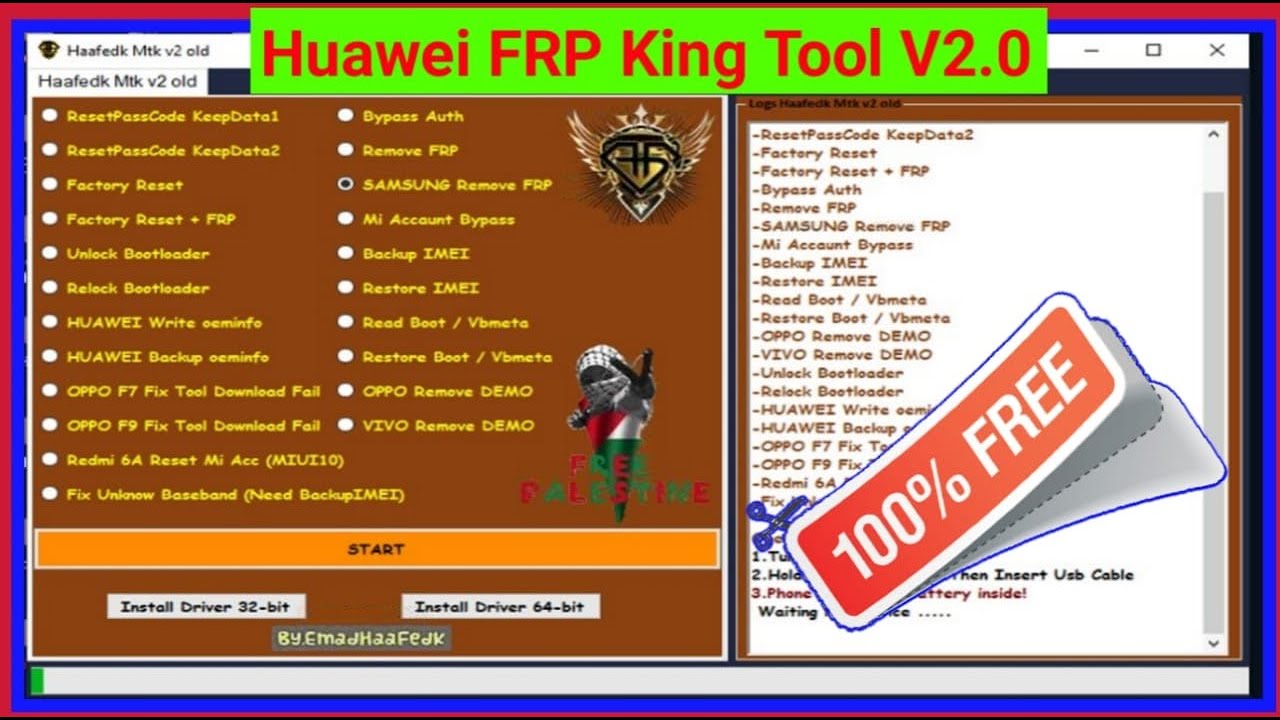 Huawei FRP King Tool V2.0 – Direct Huawei/Honor FRP Huawei FRP King Tool V2.0 – Direct Huawei/Honor FRP