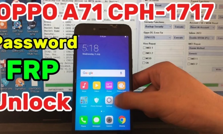 Oppo A71 CPH1717 Password,Pattern & FRP Unlock with UMT Oppo A71 CPH1717 Password,Pattern & FRP Unlock with UMT