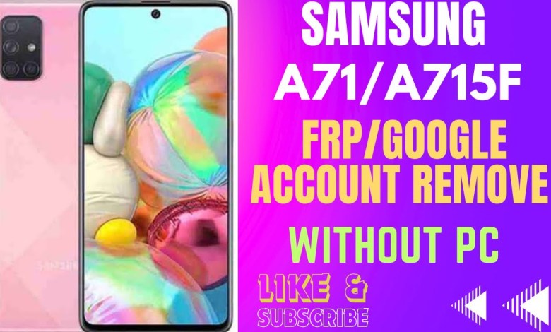 Samsung A71/A715f frp/ google account remove Samsung A71/A715f frp/ google account remove