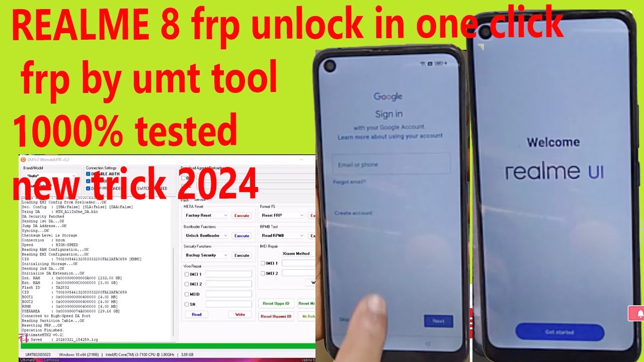 REALME 8 frp unlock in one click with umt pro MTK REALME 8 frp unlock in one click with umt pro MTK