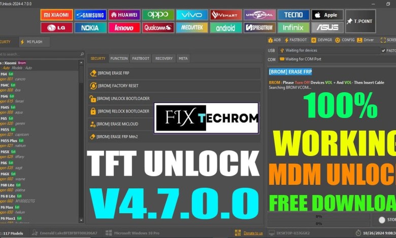 TFT Unlock Tool v4.6.3.3 | Disabling Knox | Removed FRP TFT Unlock Tool v4.6.3.3 | Disabling Knox | Removed FRP
