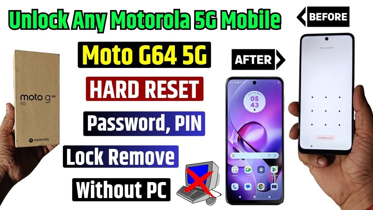 Moto G64 5g Hard Reset & Remove All Type Password, Pin Moto G64 5g Hard Reset & Remove All Type Password, Pin