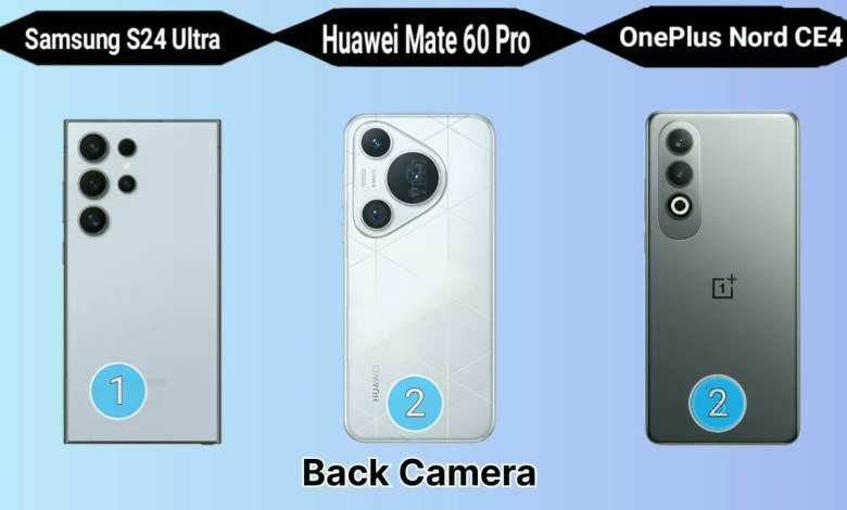 Huawei Mate 60 Pro vs OnePlus Nord CE 4 vs Samsung Huawei Mate 60 Pro vs OnePlus Nord CE 4 vs Samsung