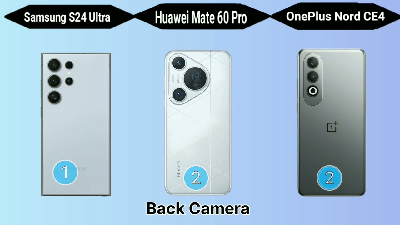 Huawei Mate 60 Pro vs OnePlus Nord CE 4 vs Samsung Huawei Mate 60 Pro vs OnePlus Nord CE 4 vs Samsung